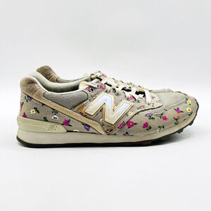 New Balance 996 Womens 6 Wide Gray Tape Floral Flower Sneakers Shoes